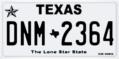 TX license plate DNM2364