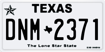 TX license plate DNM2371