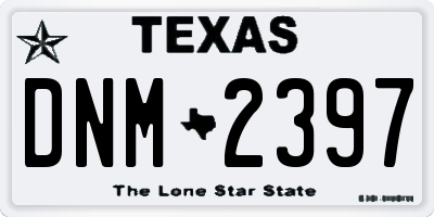 TX license plate DNM2397