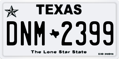 TX license plate DNM2399