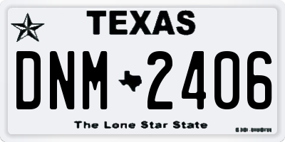 TX license plate DNM2406