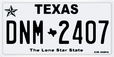 TX license plate DNM2407