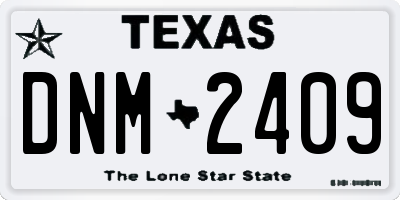 TX license plate DNM2409