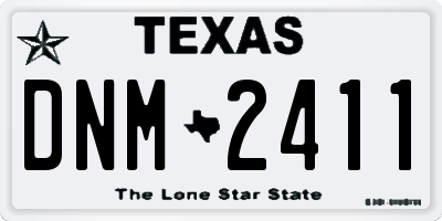 TX license plate DNM2411