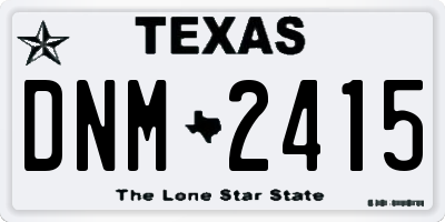 TX license plate DNM2415