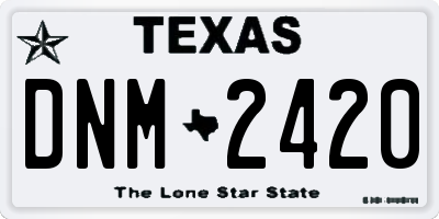TX license plate DNM2420