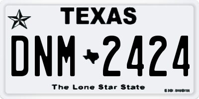 TX license plate DNM2424