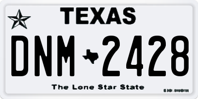 TX license plate DNM2428