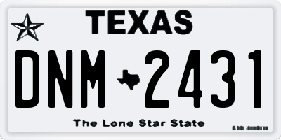 TX license plate DNM2431