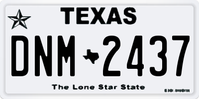 TX license plate DNM2437