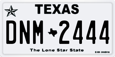 TX license plate DNM2444