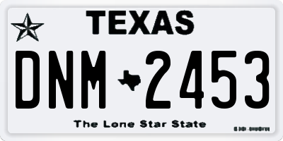 TX license plate DNM2453