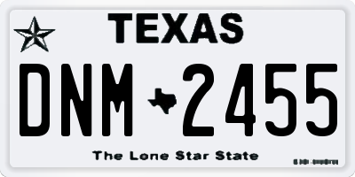 TX license plate DNM2455