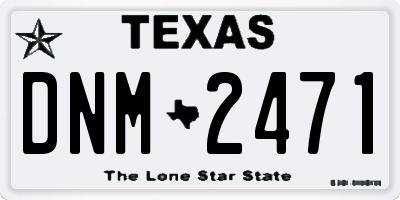TX license plate DNM2471