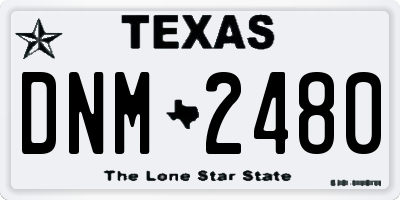 TX license plate DNM2480