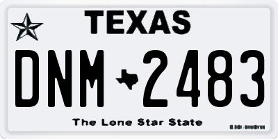 TX license plate DNM2483