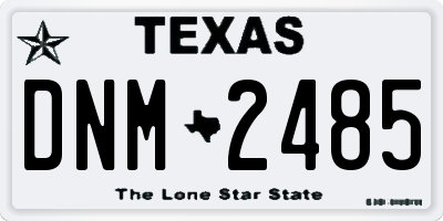 TX license plate DNM2485