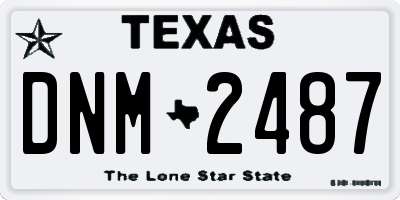 TX license plate DNM2487