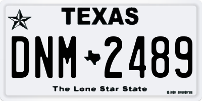 TX license plate DNM2489