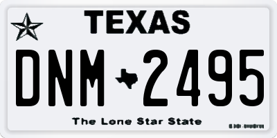 TX license plate DNM2495