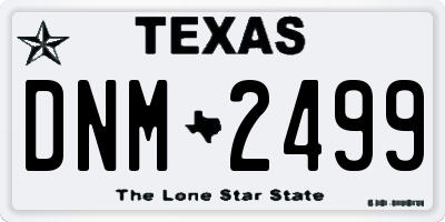 TX license plate DNM2499