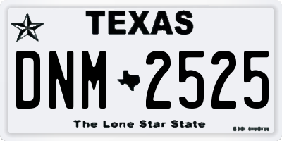 TX license plate DNM2525