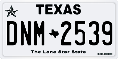 TX license plate DNM2539