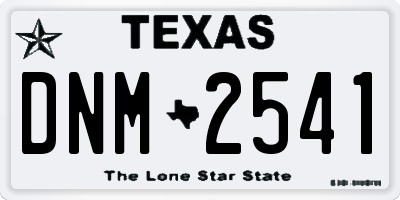 TX license plate DNM2541