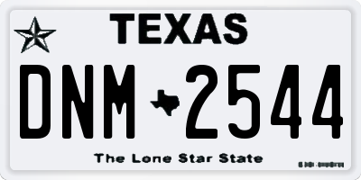 TX license plate DNM2544