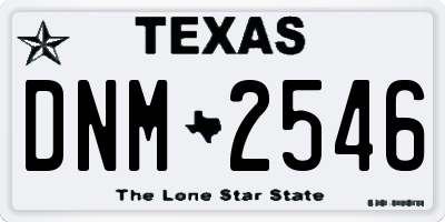 TX license plate DNM2546