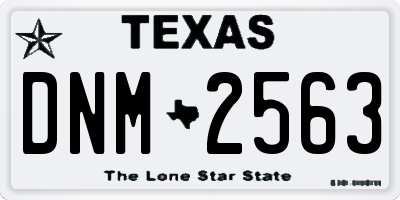 TX license plate DNM2563
