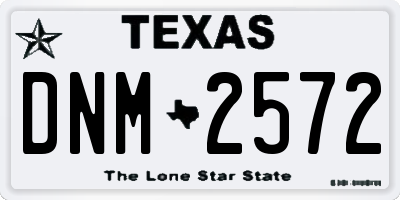 TX license plate DNM2572