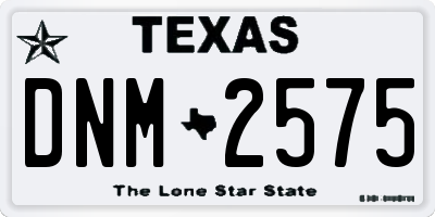 TX license plate DNM2575