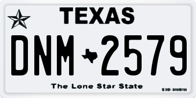 TX license plate DNM2579