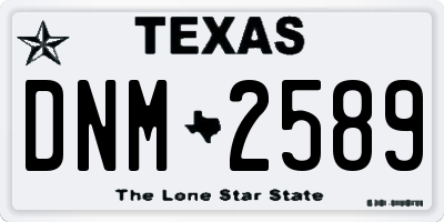 TX license plate DNM2589
