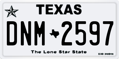 TX license plate DNM2597
