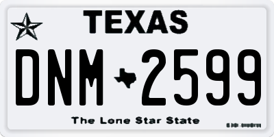 TX license plate DNM2599