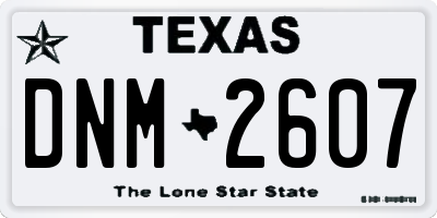 TX license plate DNM2607