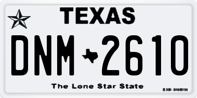TX license plate DNM2610