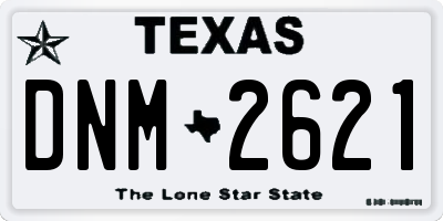 TX license plate DNM2621