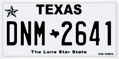 TX license plate DNM2641