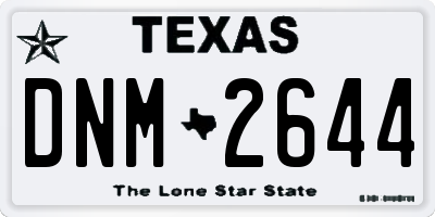 TX license plate DNM2644