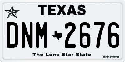 TX license plate DNM2676