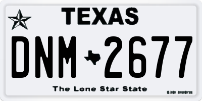 TX license plate DNM2677