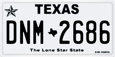 TX license plate DNM2686
