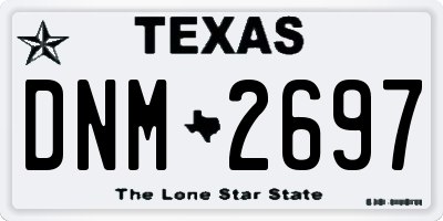 TX license plate DNM2697
