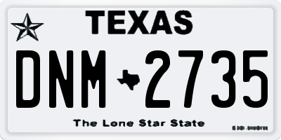 TX license plate DNM2735
