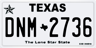 TX license plate DNM2736