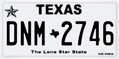 TX license plate DNM2746