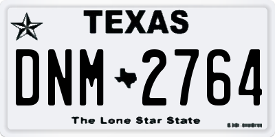 TX license plate DNM2764